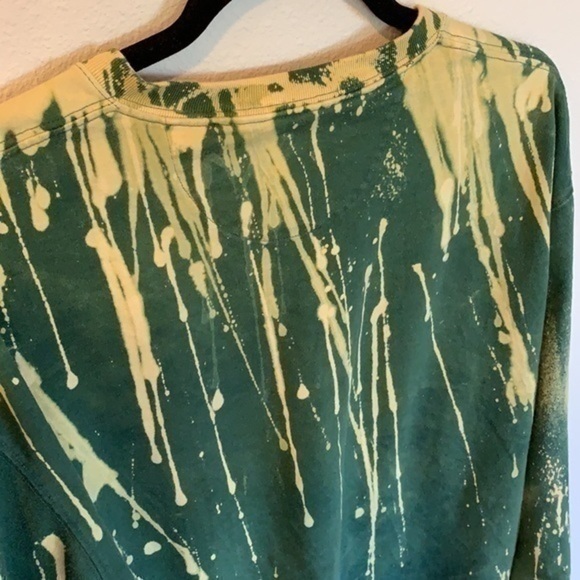 Custom Bleached Reverse Tie Dyed Shirt Streetwear long Sleeved oversized - Picture 8 of 11